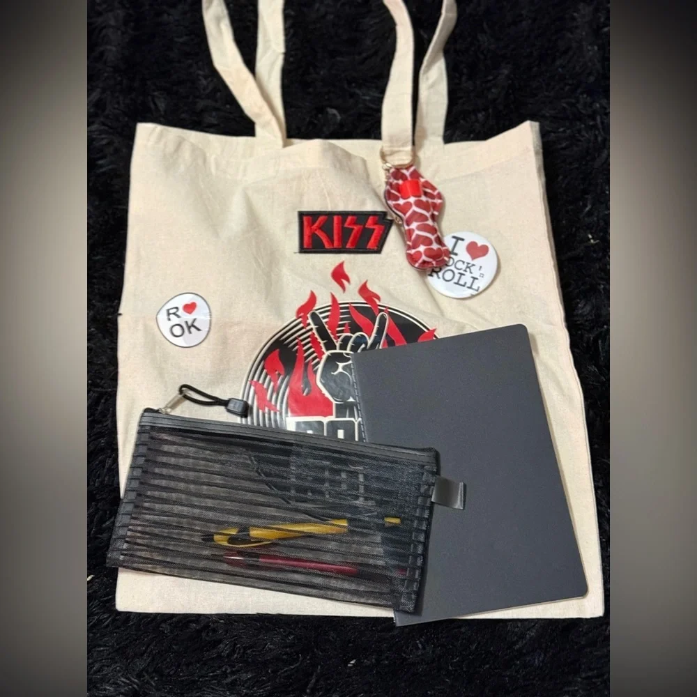 Rock and roll handmade tote‎